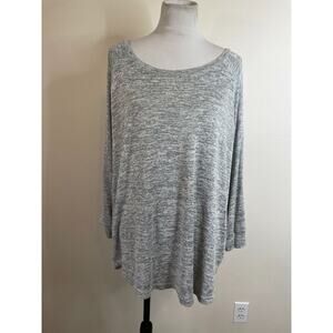 Architect Woman Pullover Lightweight Sweater Size 3X Gray Grommet Accents